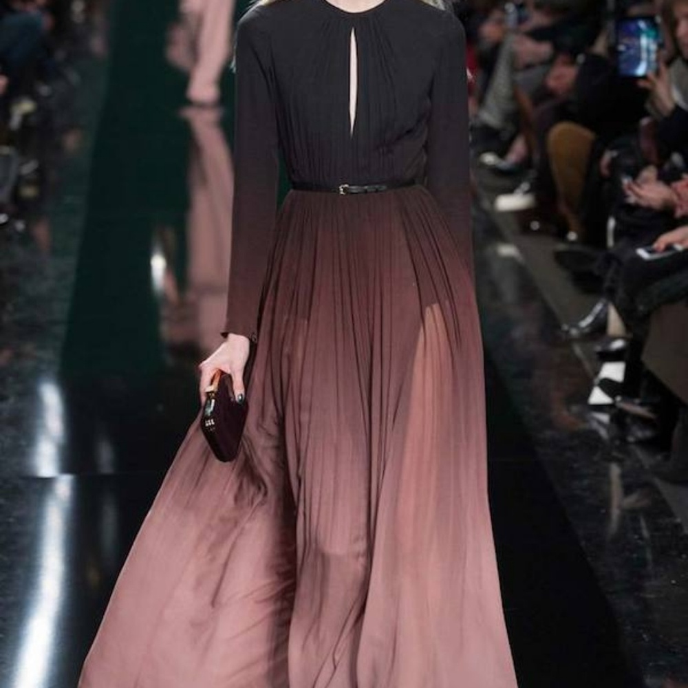 ISO Elie Saab Degrade Ombre Gradient Dress